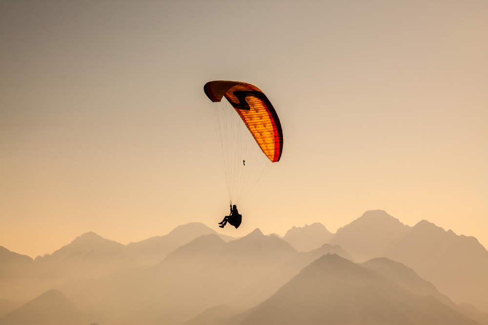 Parapente près du Mont Ventoux